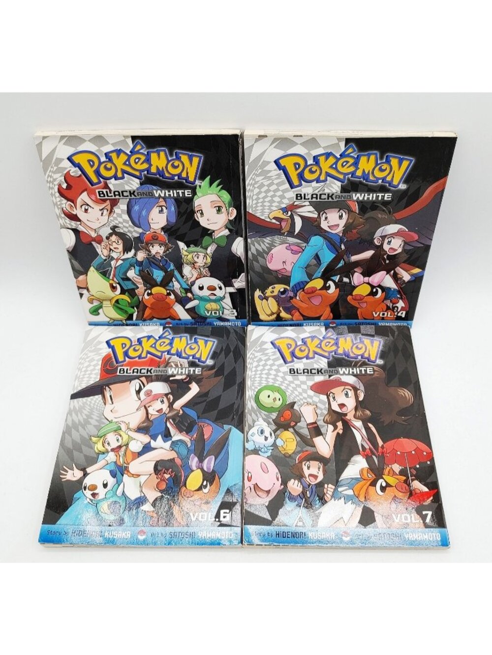 Pokemon Black and White Vol 3,4,6,7 English Manga Graphic Novel Comic Books
